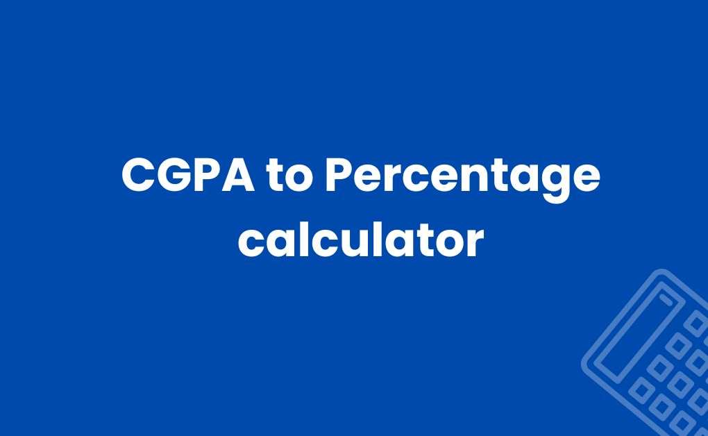 cgpa to percentage calculator