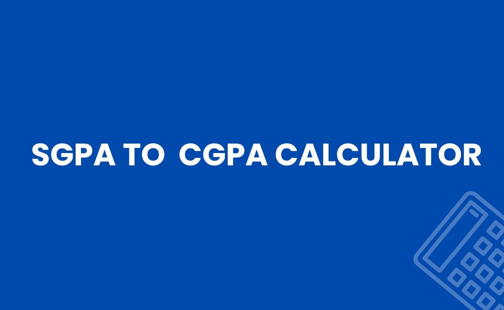 SGPA to CGPA Calculator