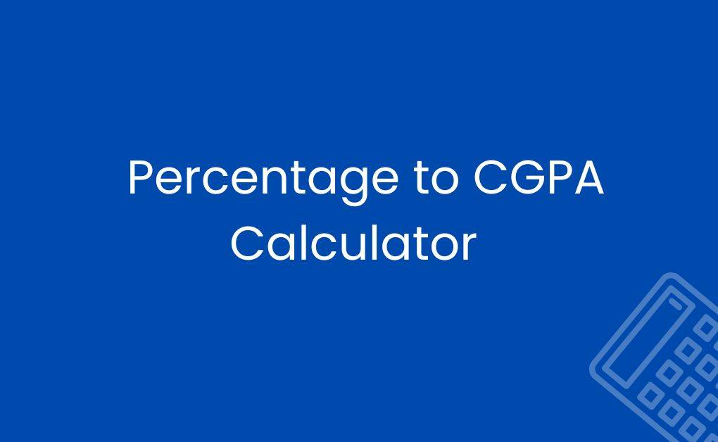 percentage to CGPA calculator